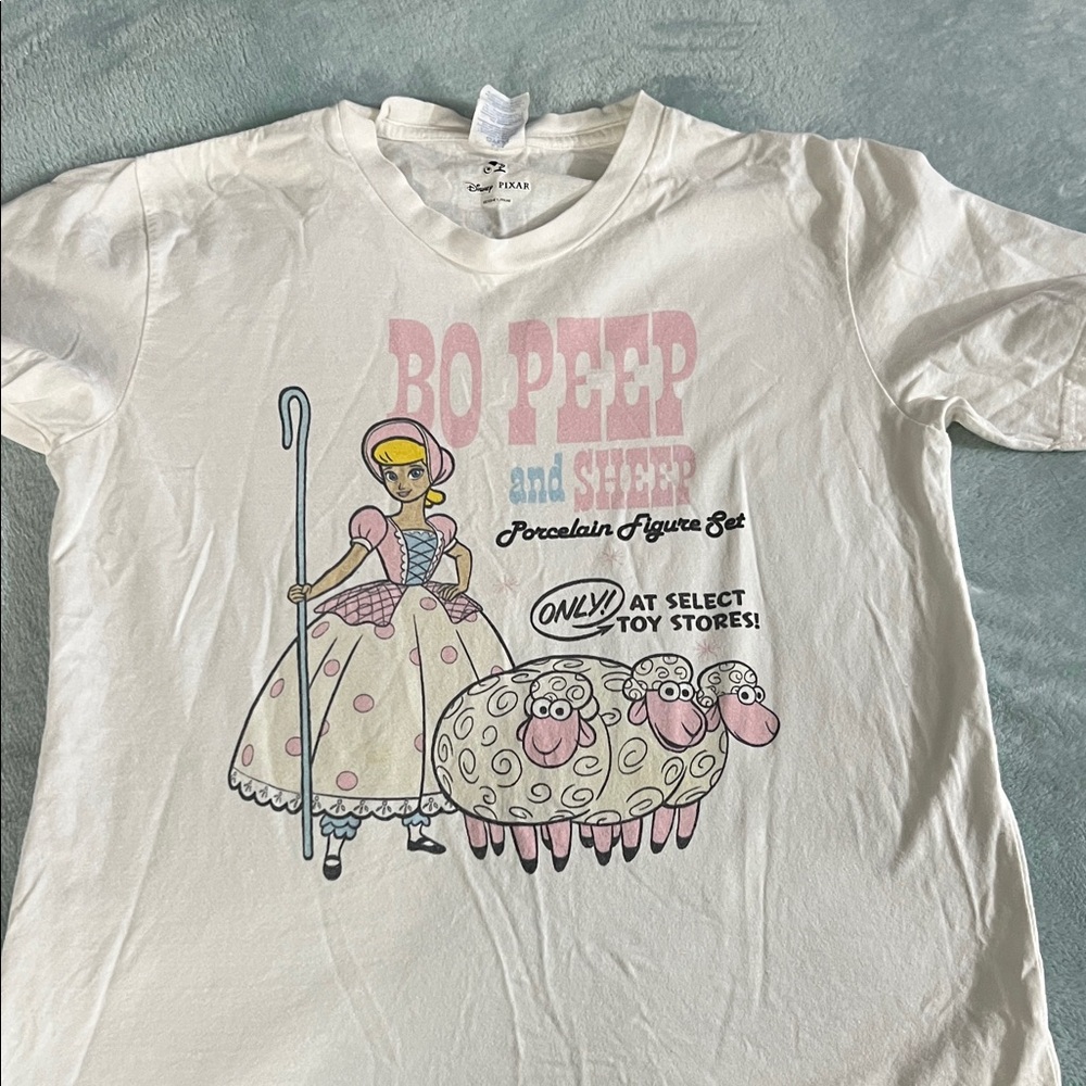 Disney Bo Peep and Sheep T-Shirt - White and Pink
